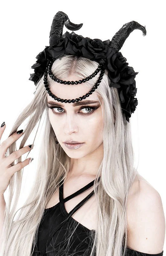 Beaded Tiefling Rose Crown - Image 11