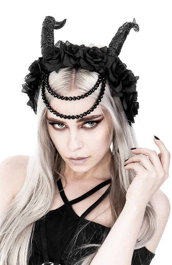 Beaded Tiefling Rose Crown - Image 13
