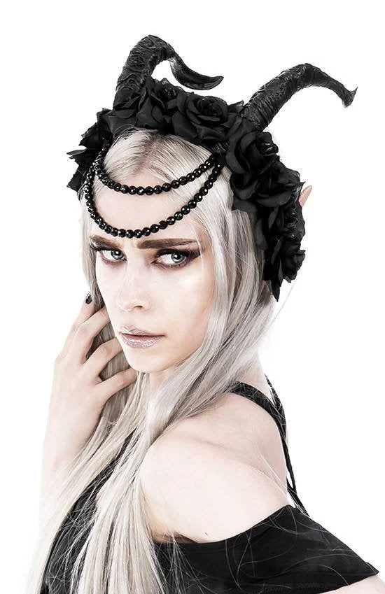 Beaded Tiefling Rose Crown - Image 2