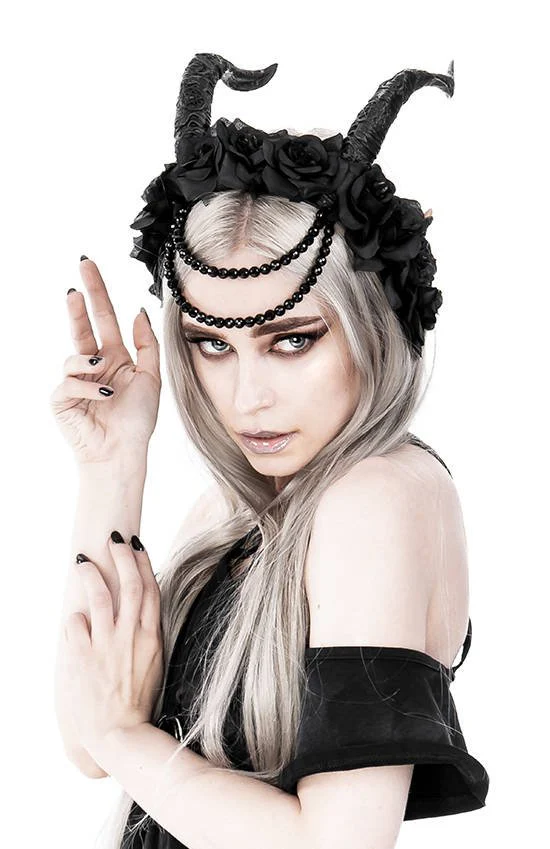 Beaded Tiefling Rose Crown - Image 5