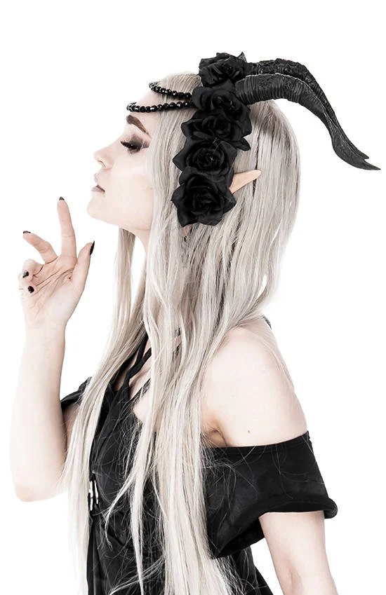 Beaded Tiefling Rose Crown - Image 7