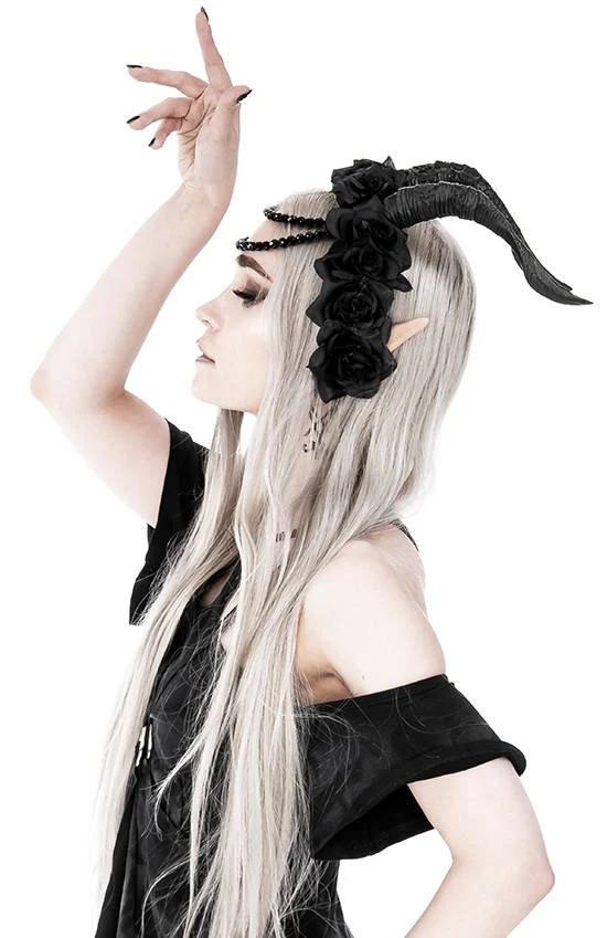 Beaded Tiefling Rose Crown - Image 8