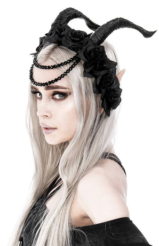 Beaded Tiefling Rose Crown - Image 9