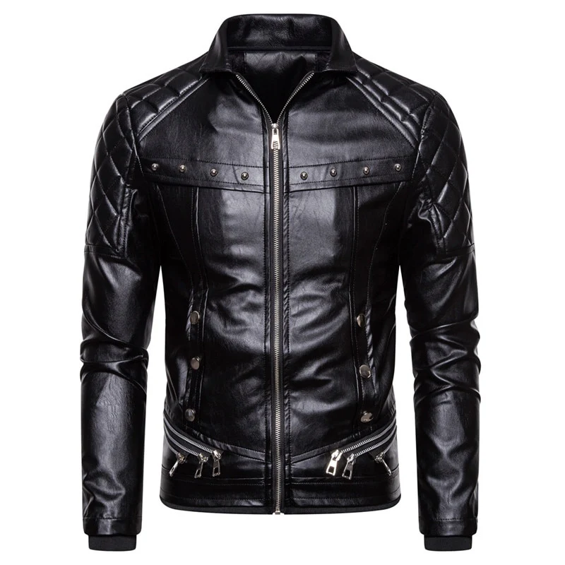 Biker Leather Jacket - Image 3