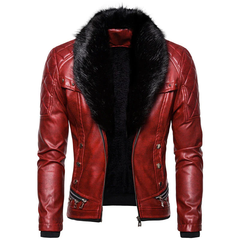 Biker Leather Jacket - Image 5