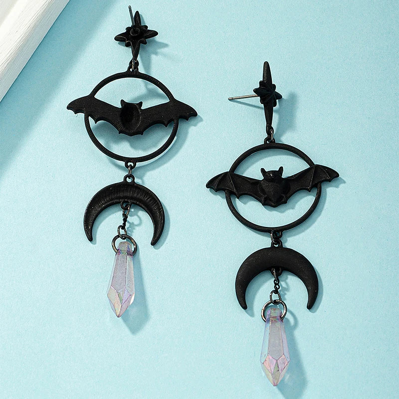 Black Bat Earrings - Image 2