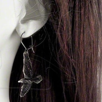 Black Raven Earrings - Image 2