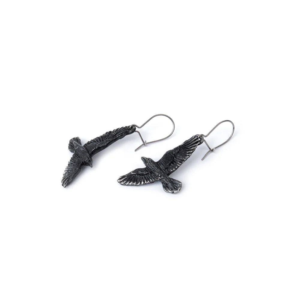Black Raven Earrings - Image 3