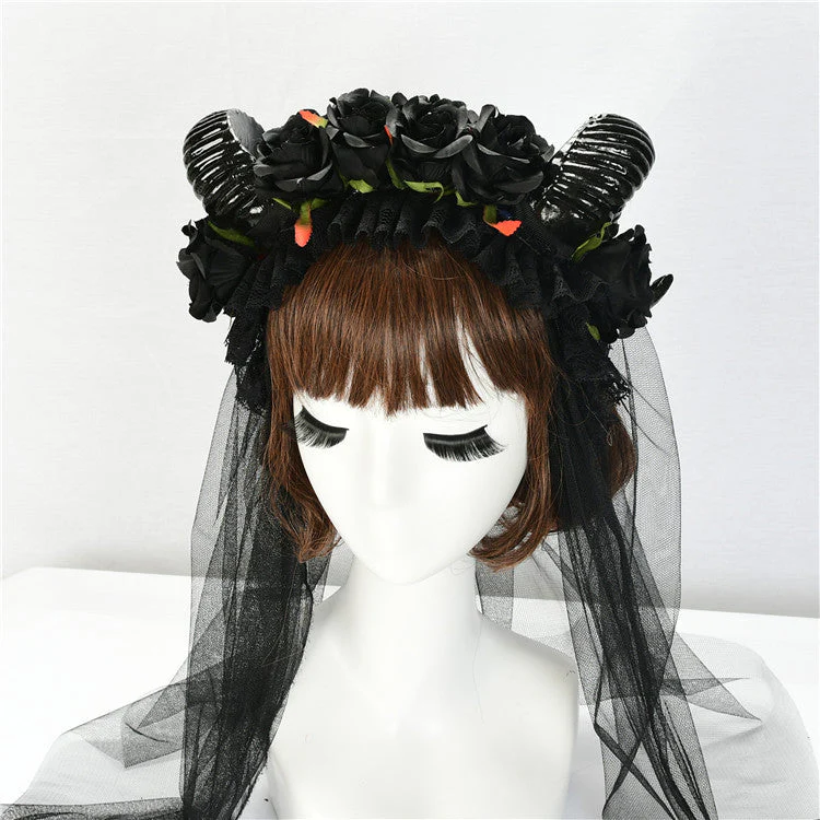 Black Rose Ram Horns - Image 2