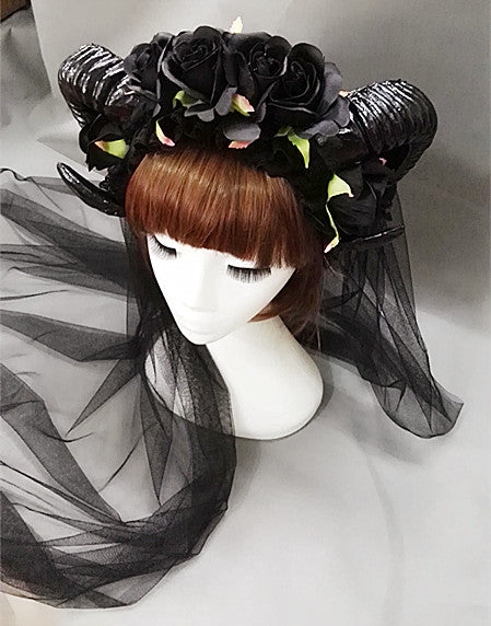 Black Rose Ram Horns - Image 3
