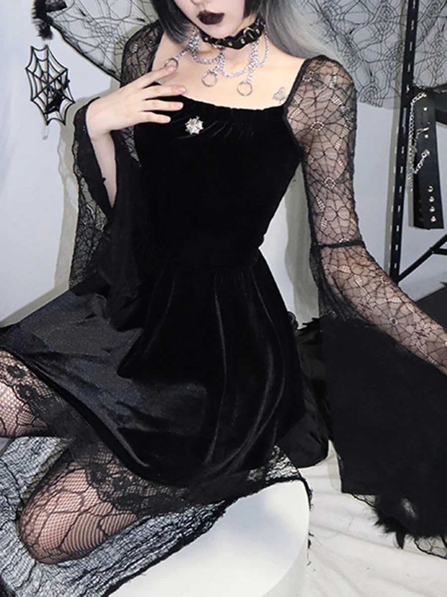Black Velvet Dress - Image 3