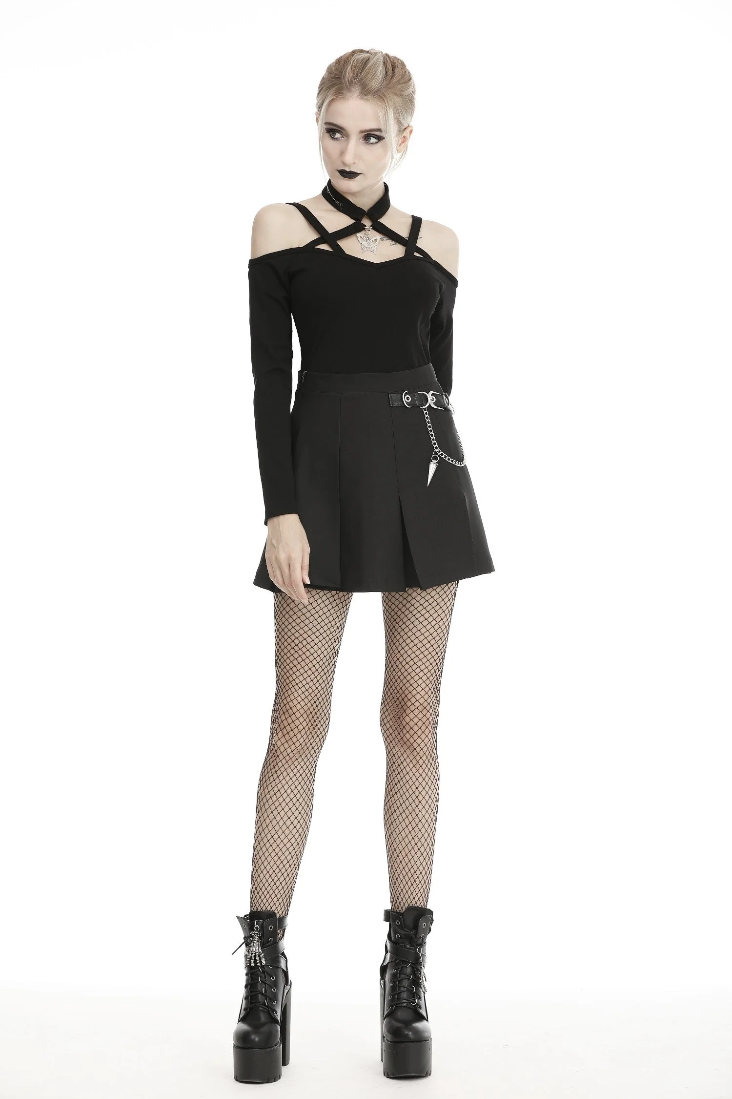 Buckled Chain Mini Skirt - Image 9
