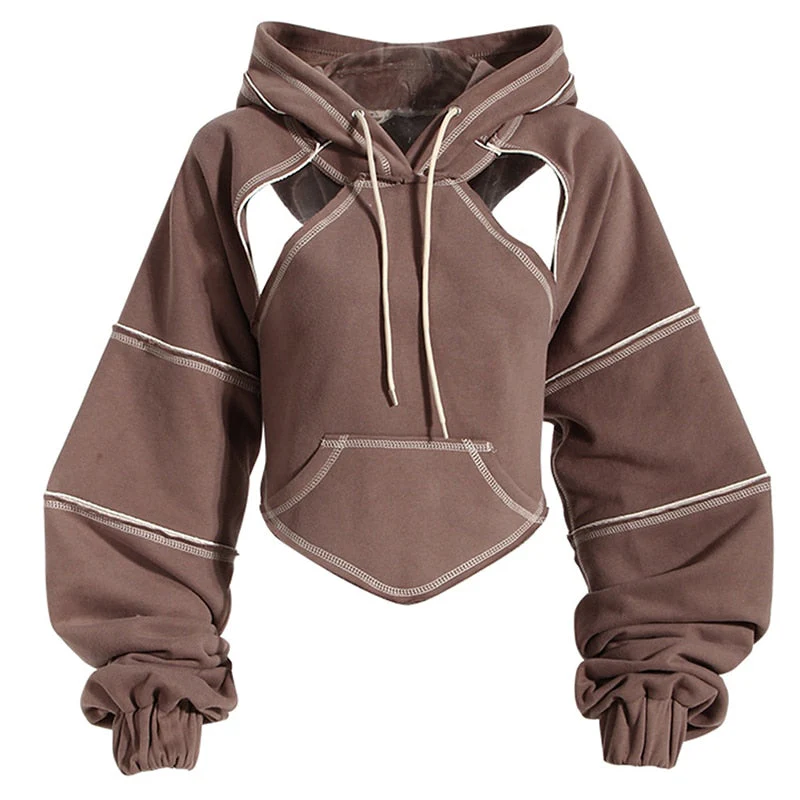 Cropped Pullover Hoodie - Image 2