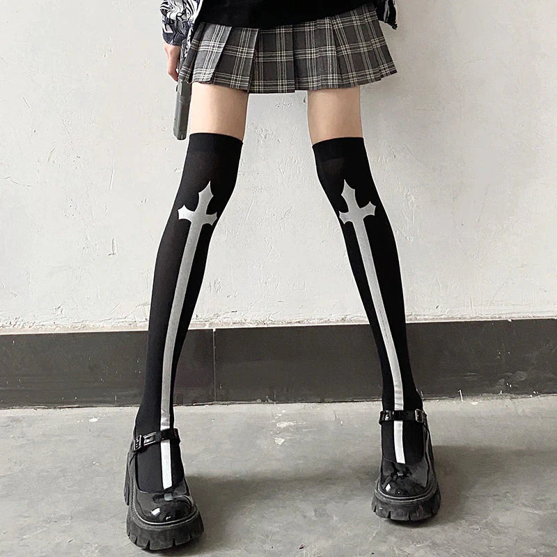 Knee Socks with Crosses - Image 2