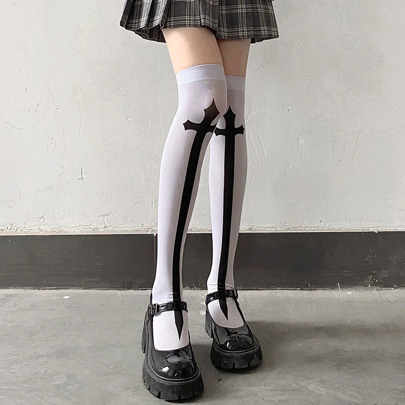 Knee Socks with Crosses - Image 3