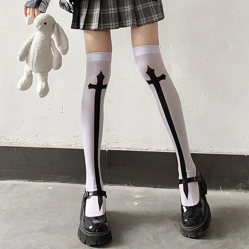 Knee Socks with Crosses - Image 4