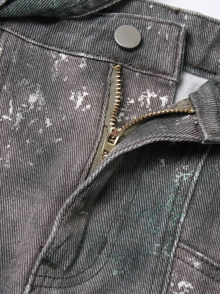 Denim Camouflage Skirt - Image 3
