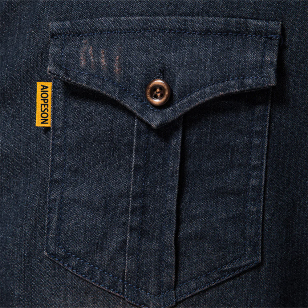 Denim Long Sleeve Shirt - Image 5