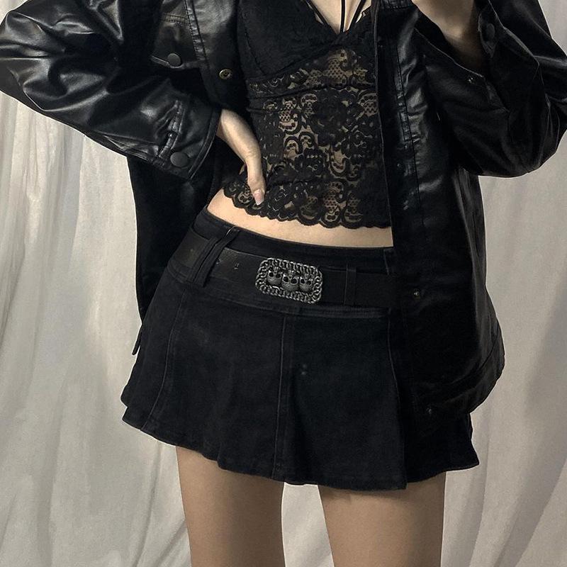 Denim Punk Miniskirt - Image 4