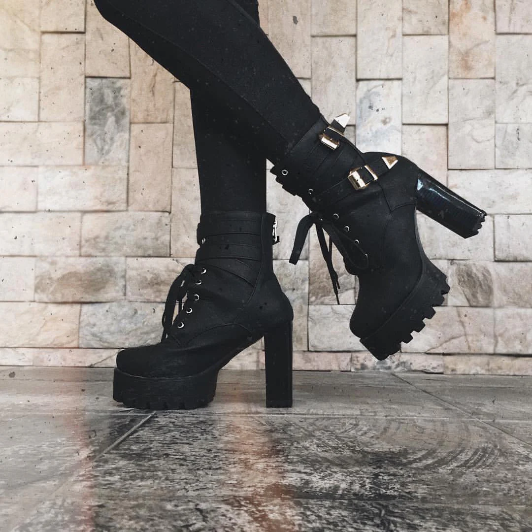 Double Buckle Ankle Boots - Image 4