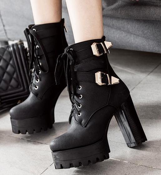 Double Buckle Ankle Boots - Image 5