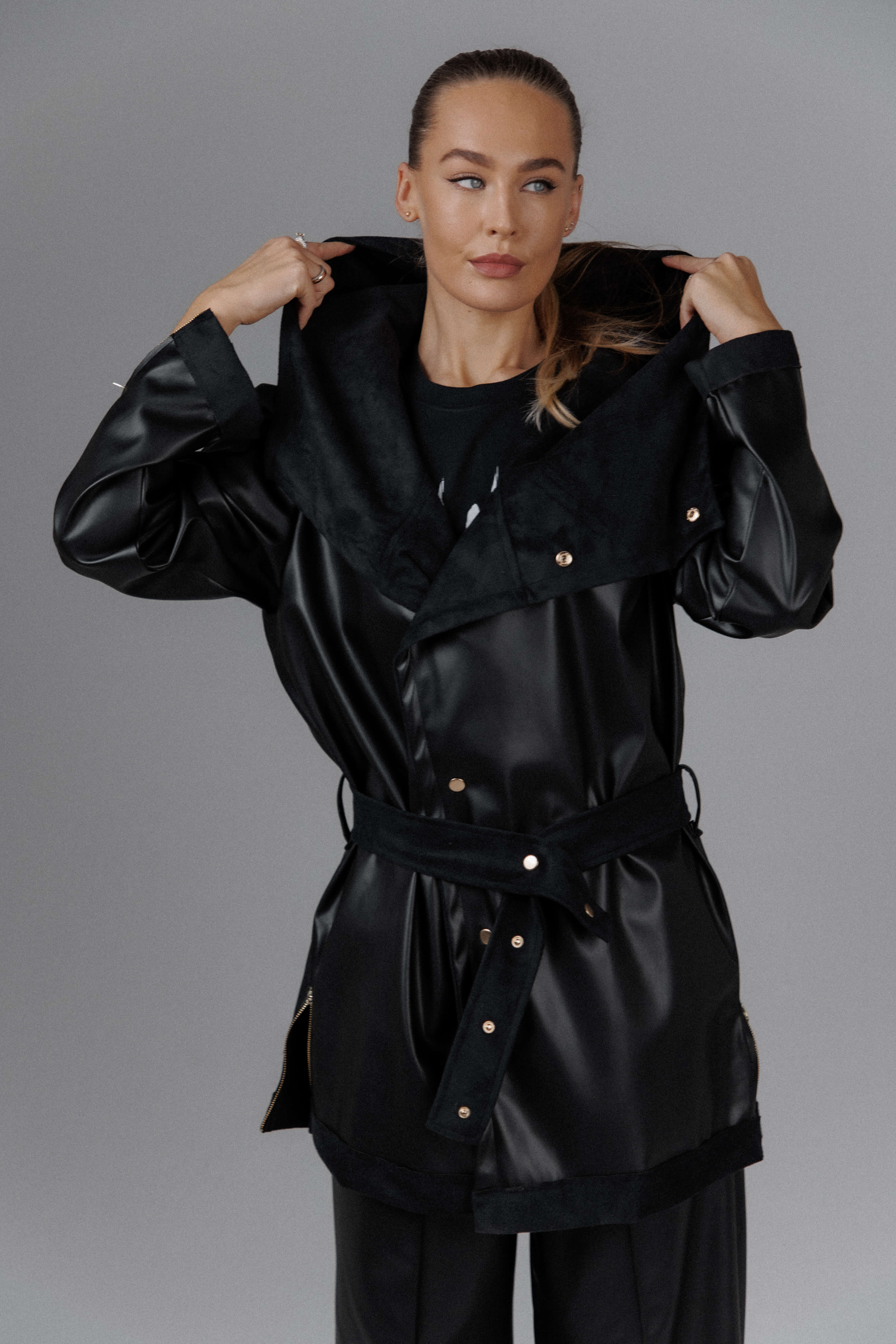 Eclipse Women's Hooded Leather Top - Image 2