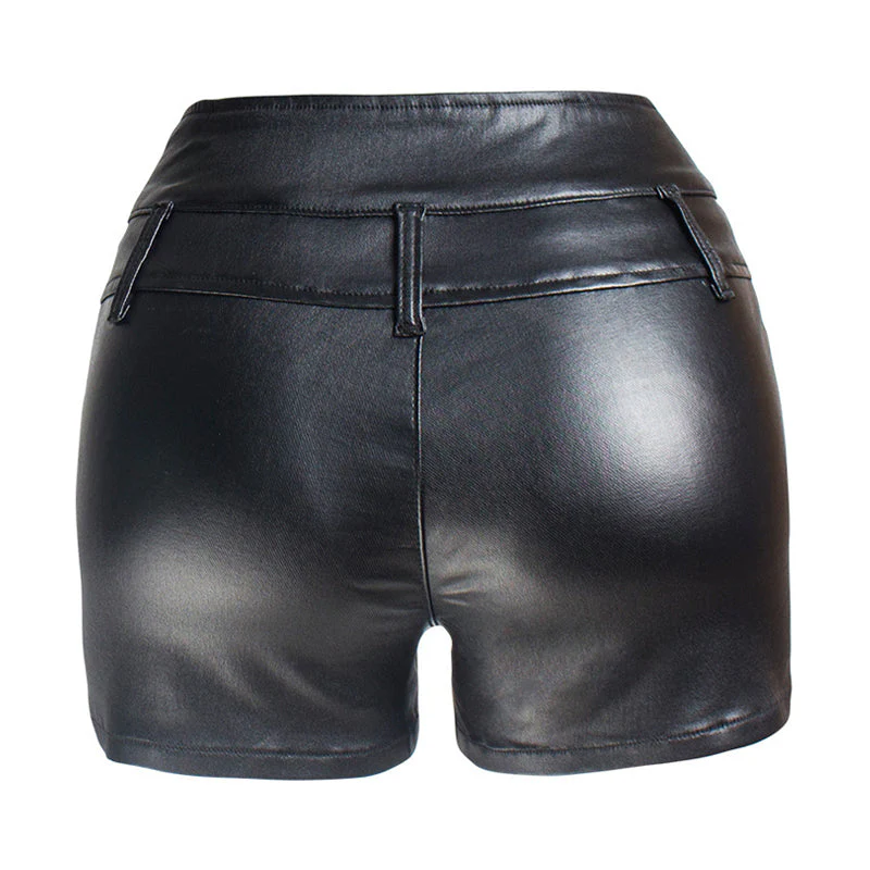 Faux Leather Shorts - Image 3