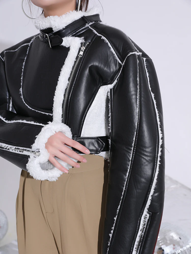 Fur Lined Leather Shearling Jacket - Image 4