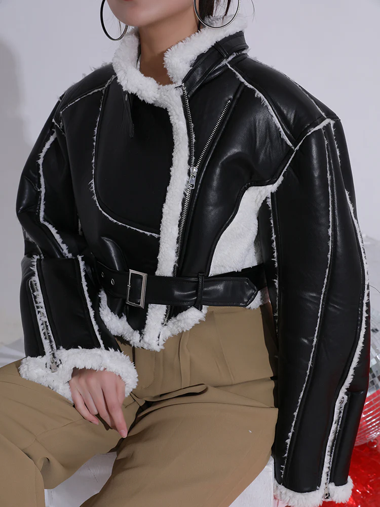 Fur Lined Leather Shearling Jacket - Image 5