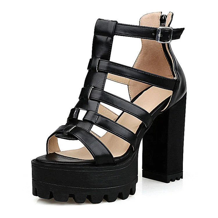 Gladiator Platform Sandals - Image 4