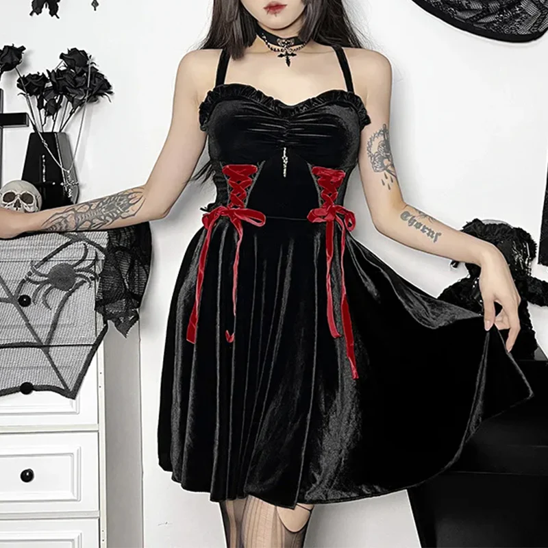 Goth Velvet Dress - Image 2