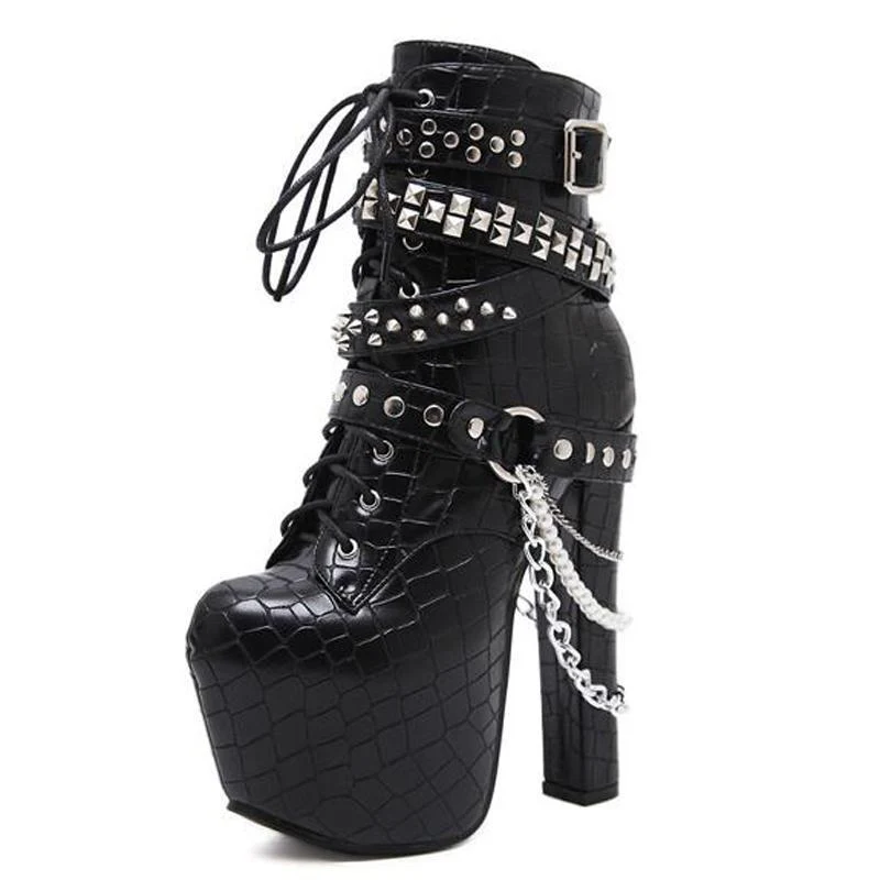 Gothic Ankle Boots - Image 2