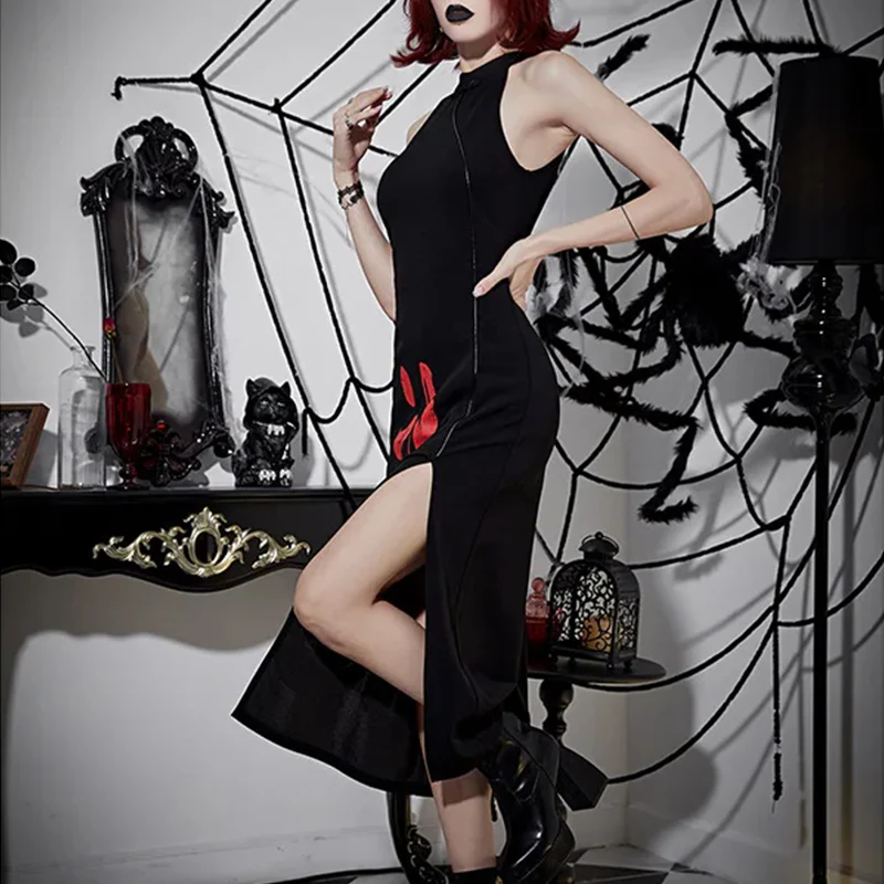 Gothic Black Dress - Image 3