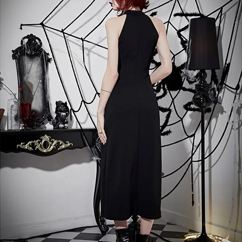 Gothic Black Dress - Image 4