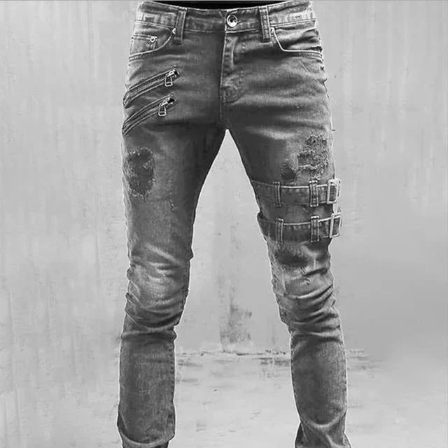 Gothic Buckle Jeans - Image 3