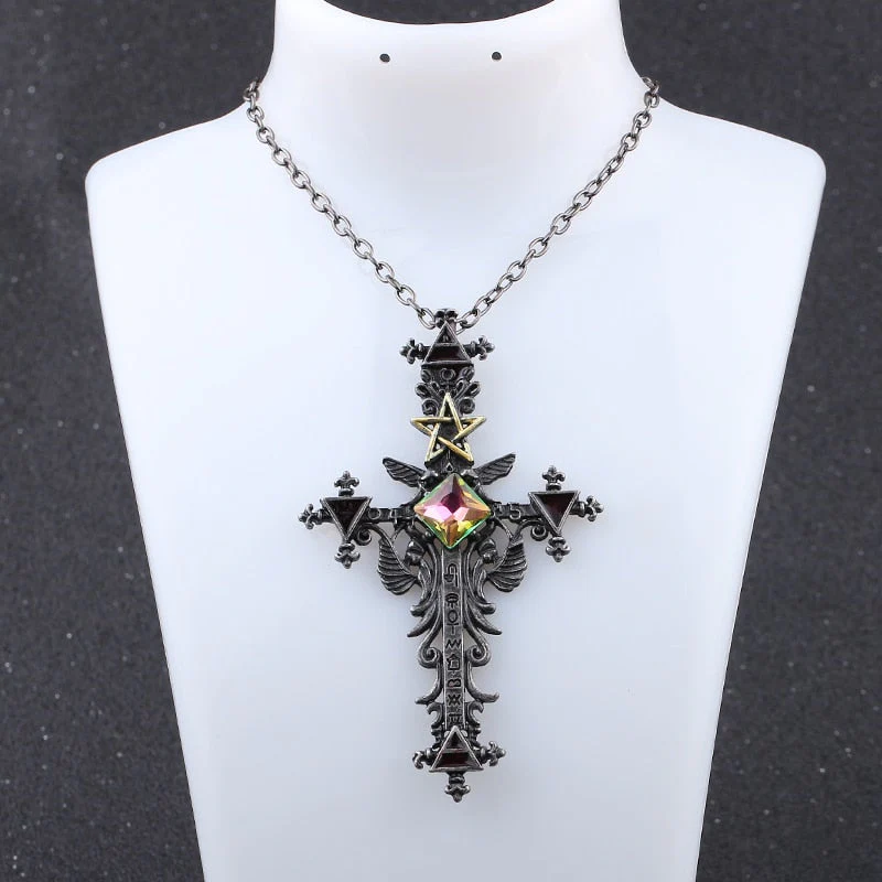 Gothic Cross Necklace - Image 4