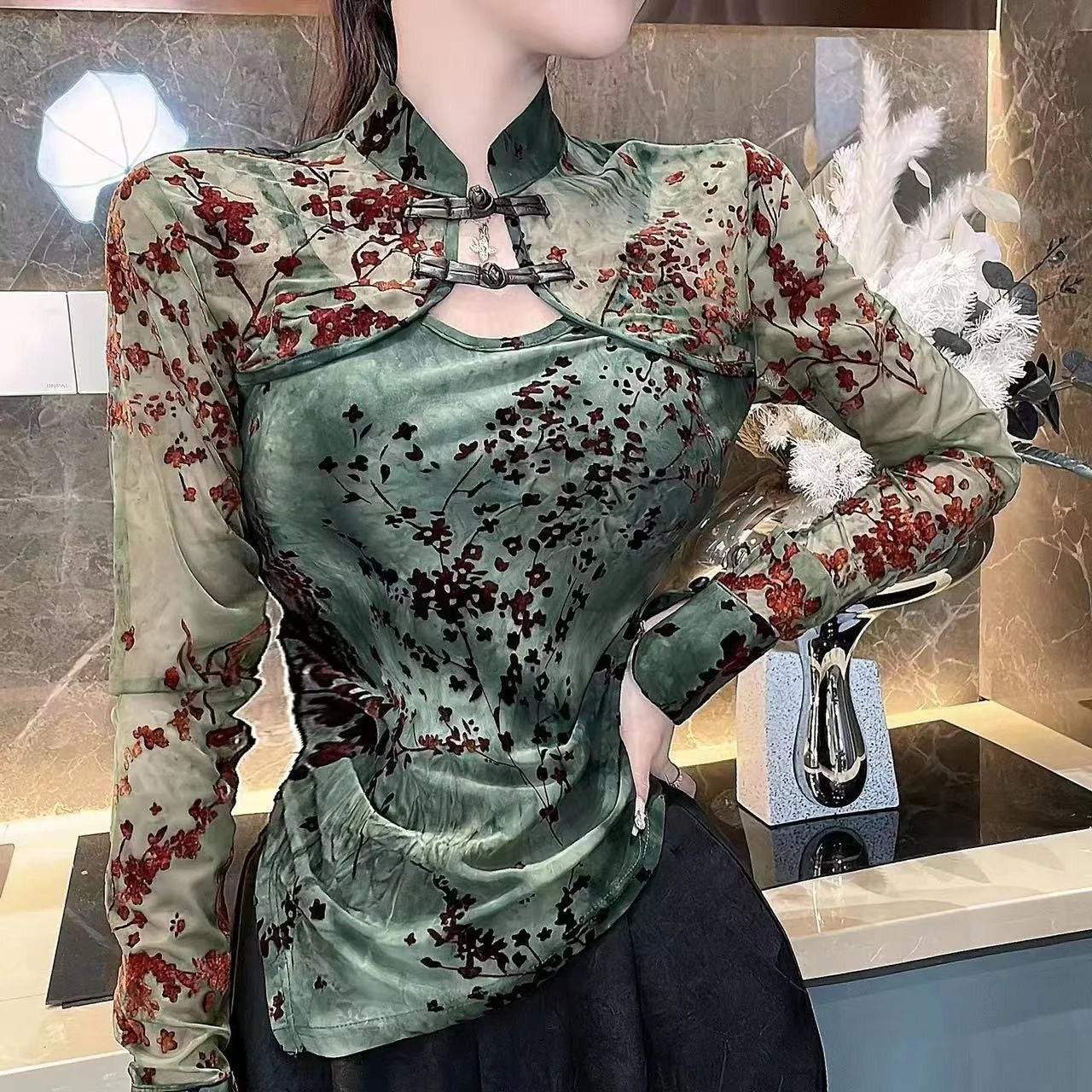 Gothic Floral Top - Image 2