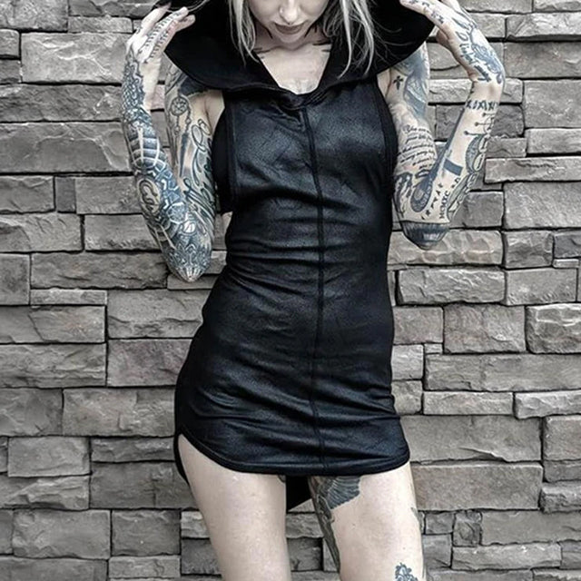 Gothic Hooded Dress - Image 2