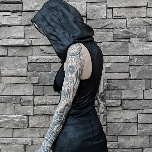 Gothic Hooded Dress - Image 3