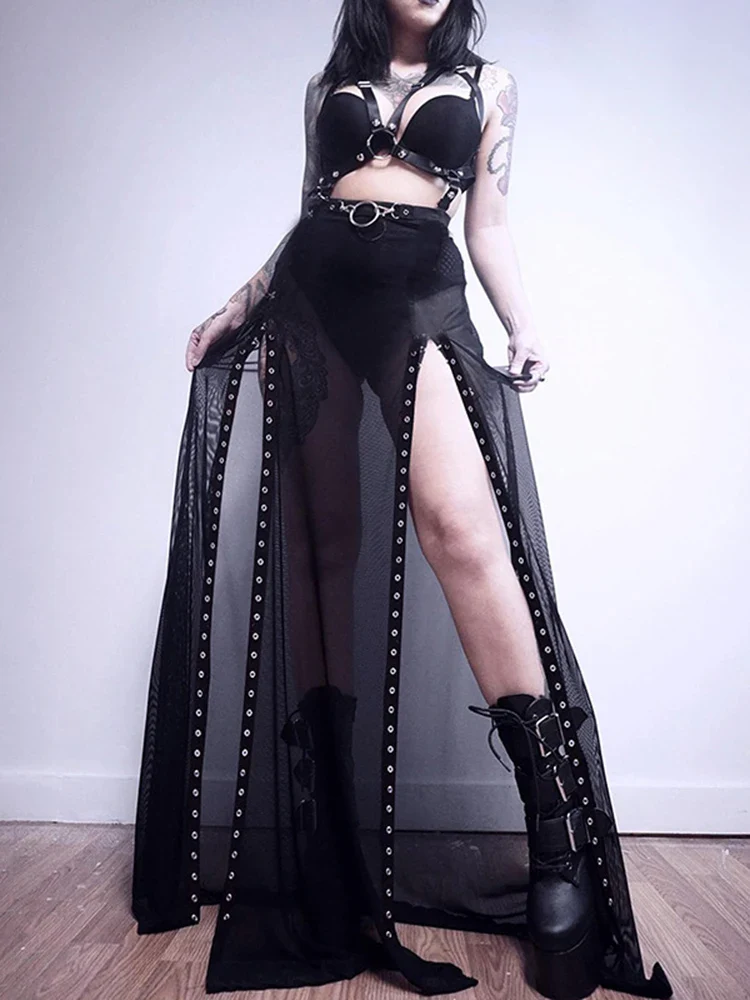 Gothic Mesh Skirt - Image 2