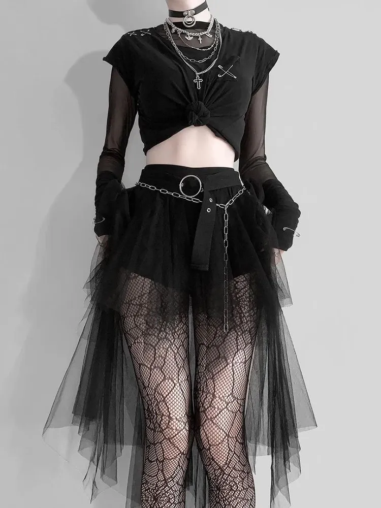 Gothic Mesh Skirt - Image 2