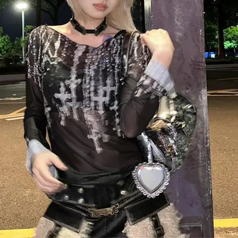 Gothic Mesh Top - Image 3