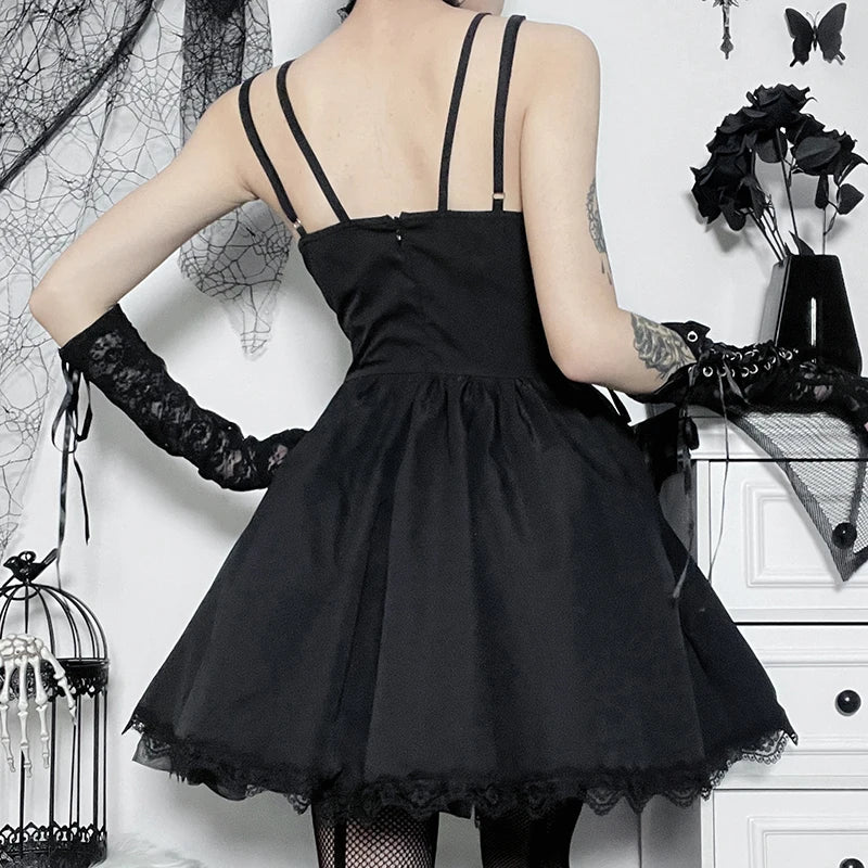 Gothic Night Rose Dress - Image 3
