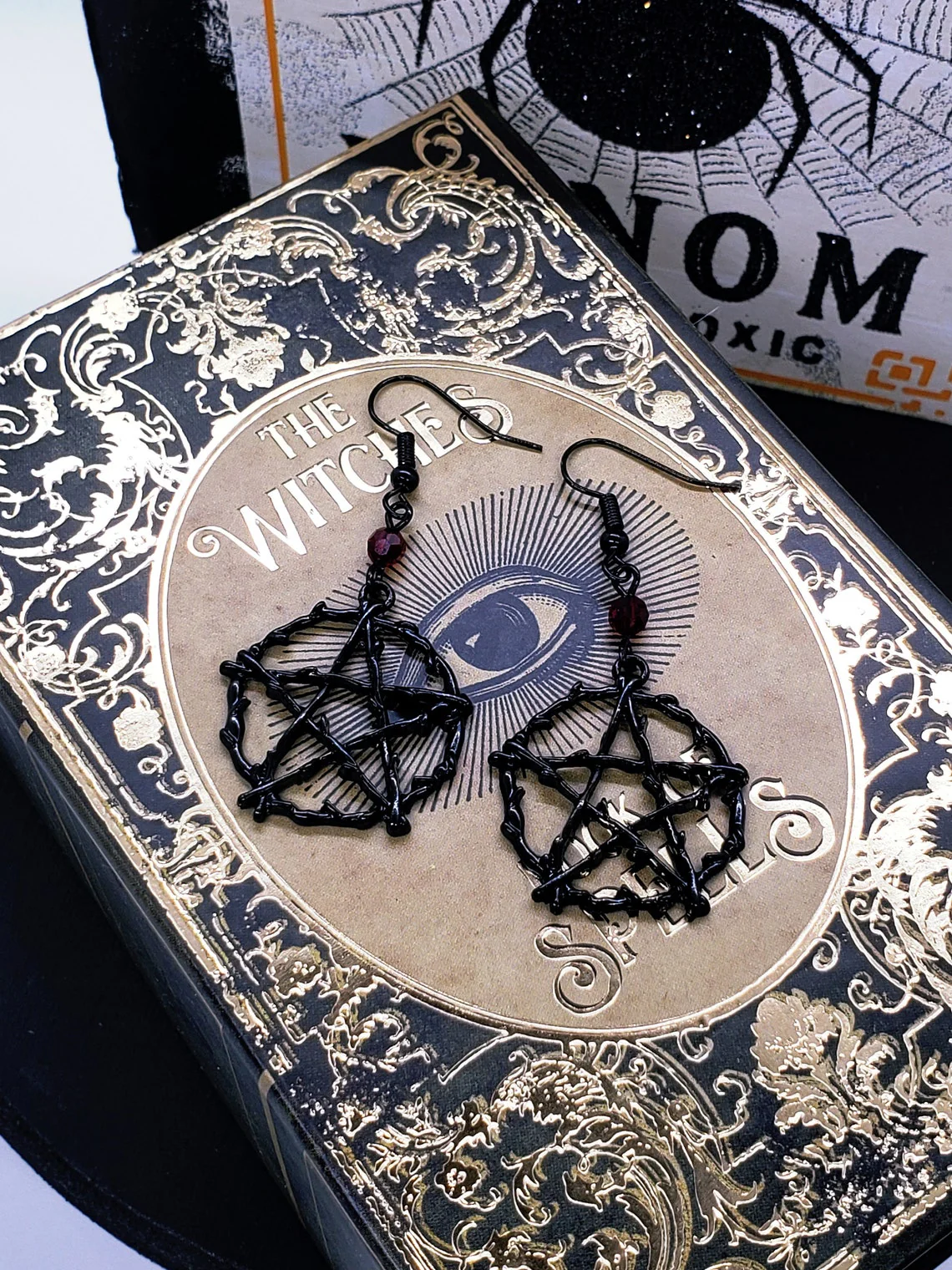 Gothic Pentagram Earrings - Image 2
