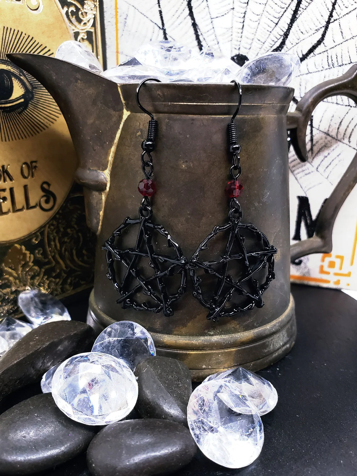 Gothic Pentagram Earrings - Image 3