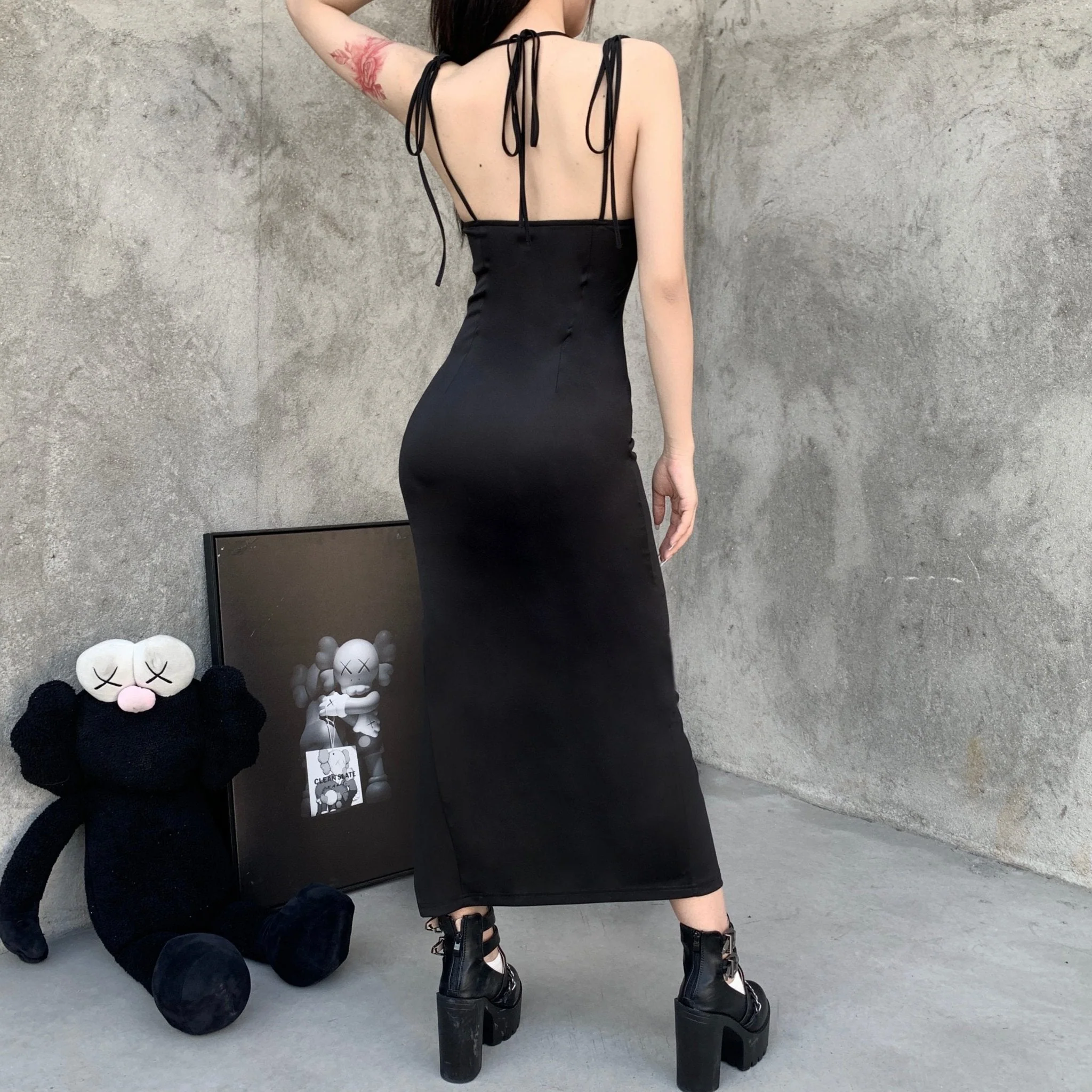 Gothic Spaghetti Dress - Image 4