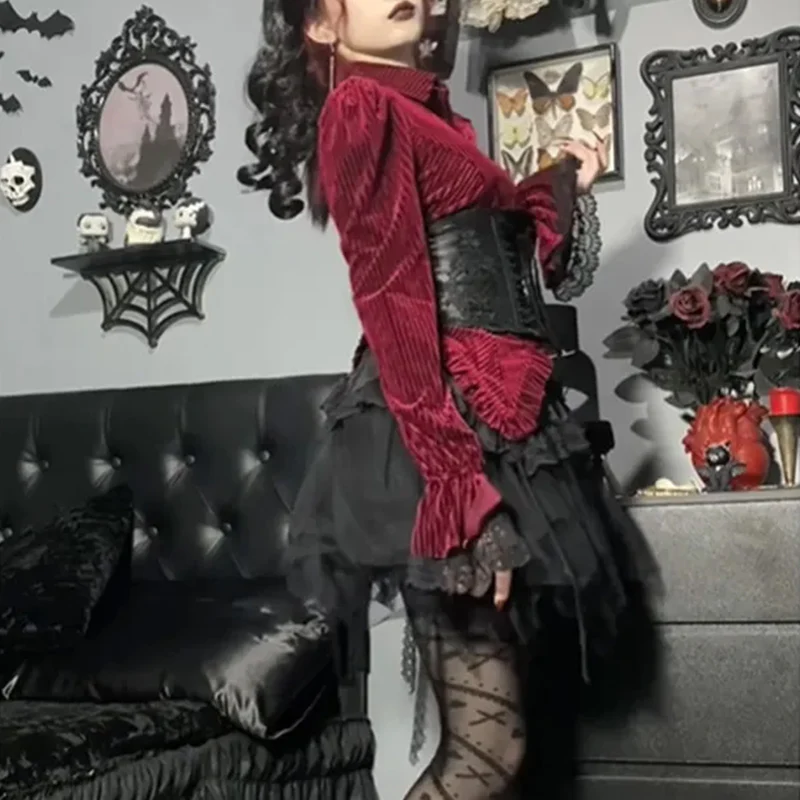 Gothic Velvet Blouse - Image 3