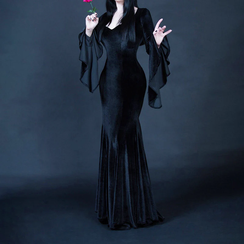 Gothic Velvet Dress - Image 3