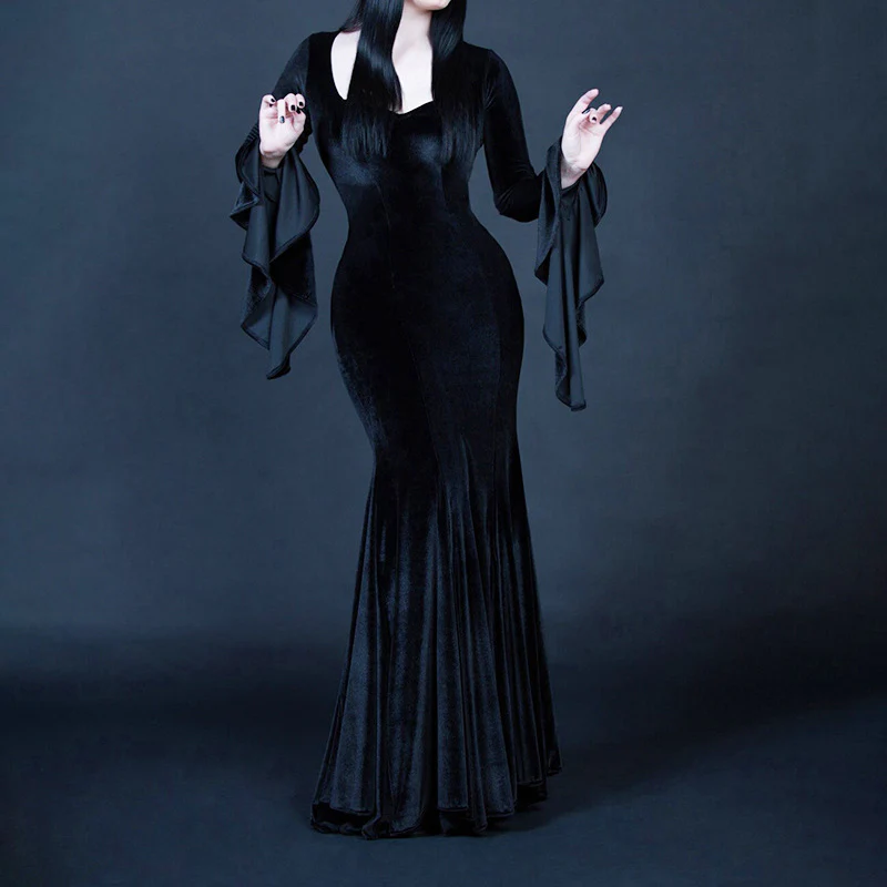 Gothic Velvet Dress - Image 4