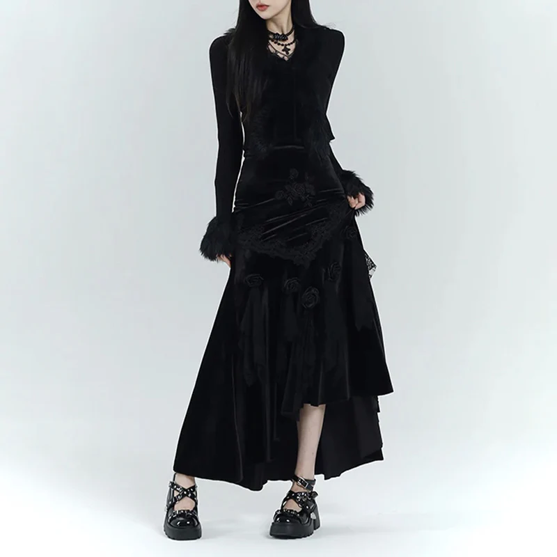 Gothic Velvet Skirt - Image 2